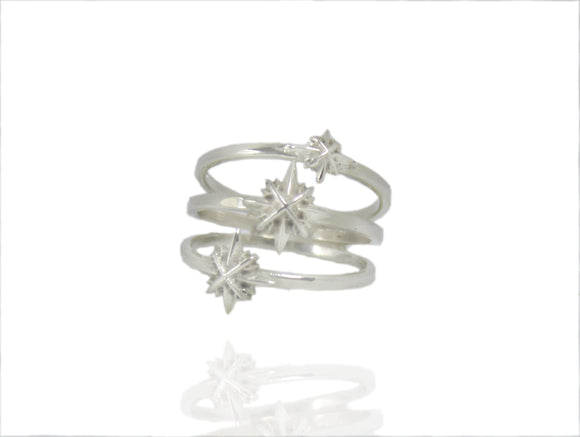 Anillo Plata  3 estrellas