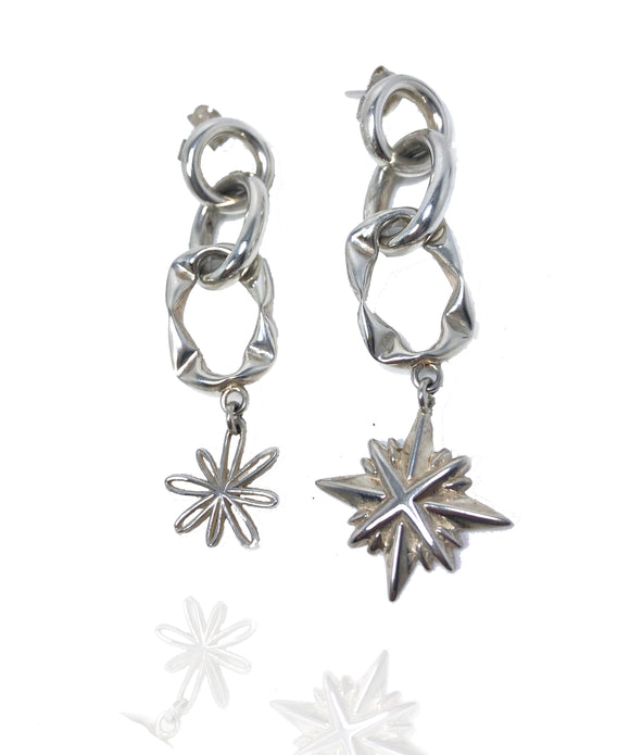Aretes estrella y destello