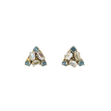 Aretes piedra luna y topacio