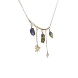 Collar 3 perlas tornasol